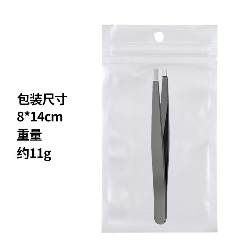 Stainless steel eyebrow tweezers - black & silver - multi-purpose hair removal tweezers - eyebrow tweezer set - high-quality tweezers wholesale