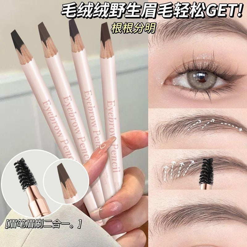 Novo fine-tip microblade brow pencil - hard core, waterproof, smudge-proof, beginner-friendly, natural hair-like definition, wild brow look