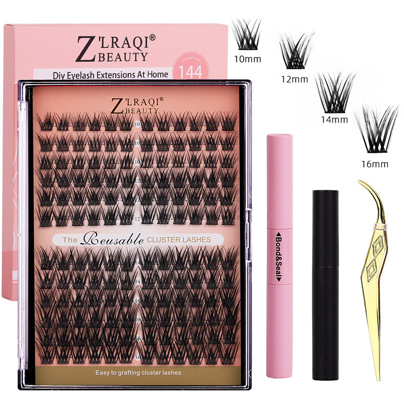 false eyelashes set box european and american thick 30p-100p combination curling eyelashes glue style penglai factory