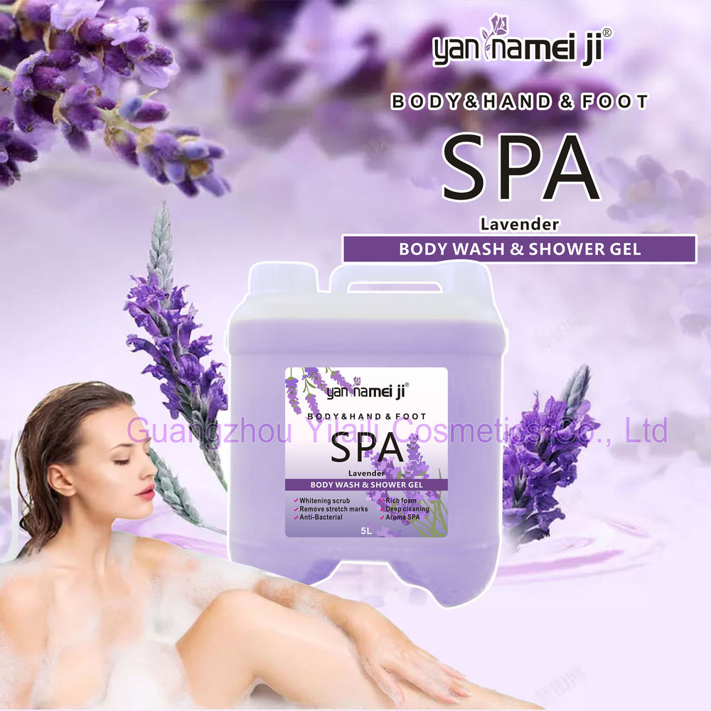 lavender concentrated shower gel silky skin plumping foam long-lasting fragrance all-over rose shower gel 5l