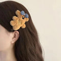 Cute plush doll bowsbear hairpin duckbill clip easiest for matchgirl heart bangs side clip cartoon hairpin