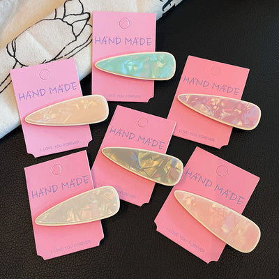 Candy-colored teardrop mermaid hair clips, colorful side clips, sweet and girly duckbill clips, bangs and side hair accessories