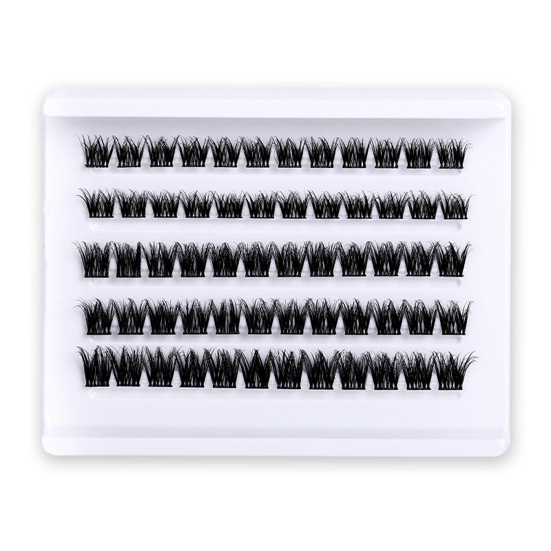 Amazon's hottest fake eyelashes, lightweight segmented 6d baby curved fluffy plush natural thin stem eyelashes