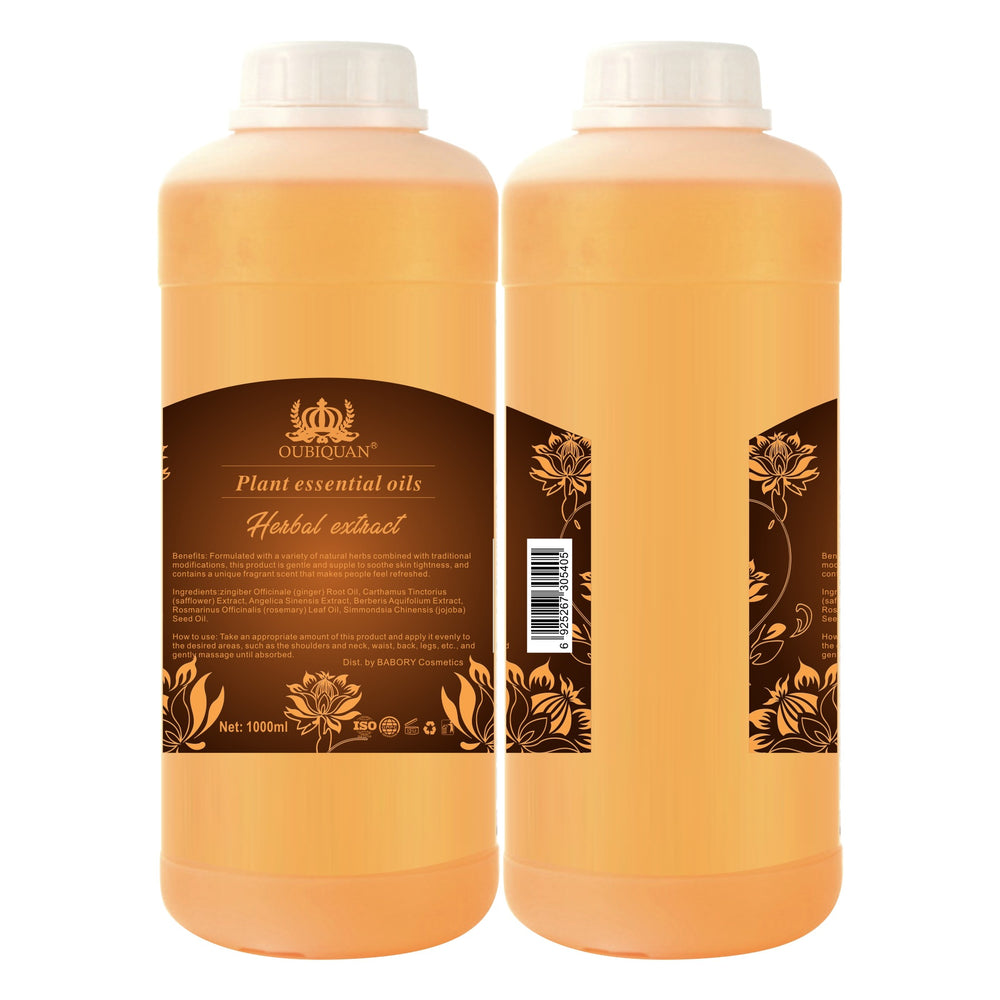 herbal compound plant massage essential oil 1000ml whole body massage and scraping oil to soothe meridians and activate meridians oil export