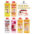 e-commerce hot-selling red-capped 7-day repair and brightening turmeric essential oil, full body massage vc massage oil, 500ml