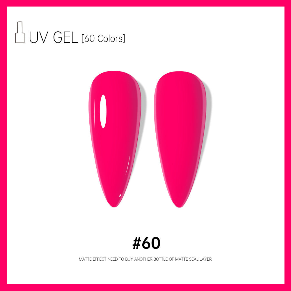 Risyal cross-border exclusive: 60 colors of 15ml gel nail polish - includes basic gel, cat eye gel, and more