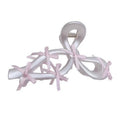Ballet style ribbon bow gripper 2024 new women's hair clip classy back of head hair shark clip headwear