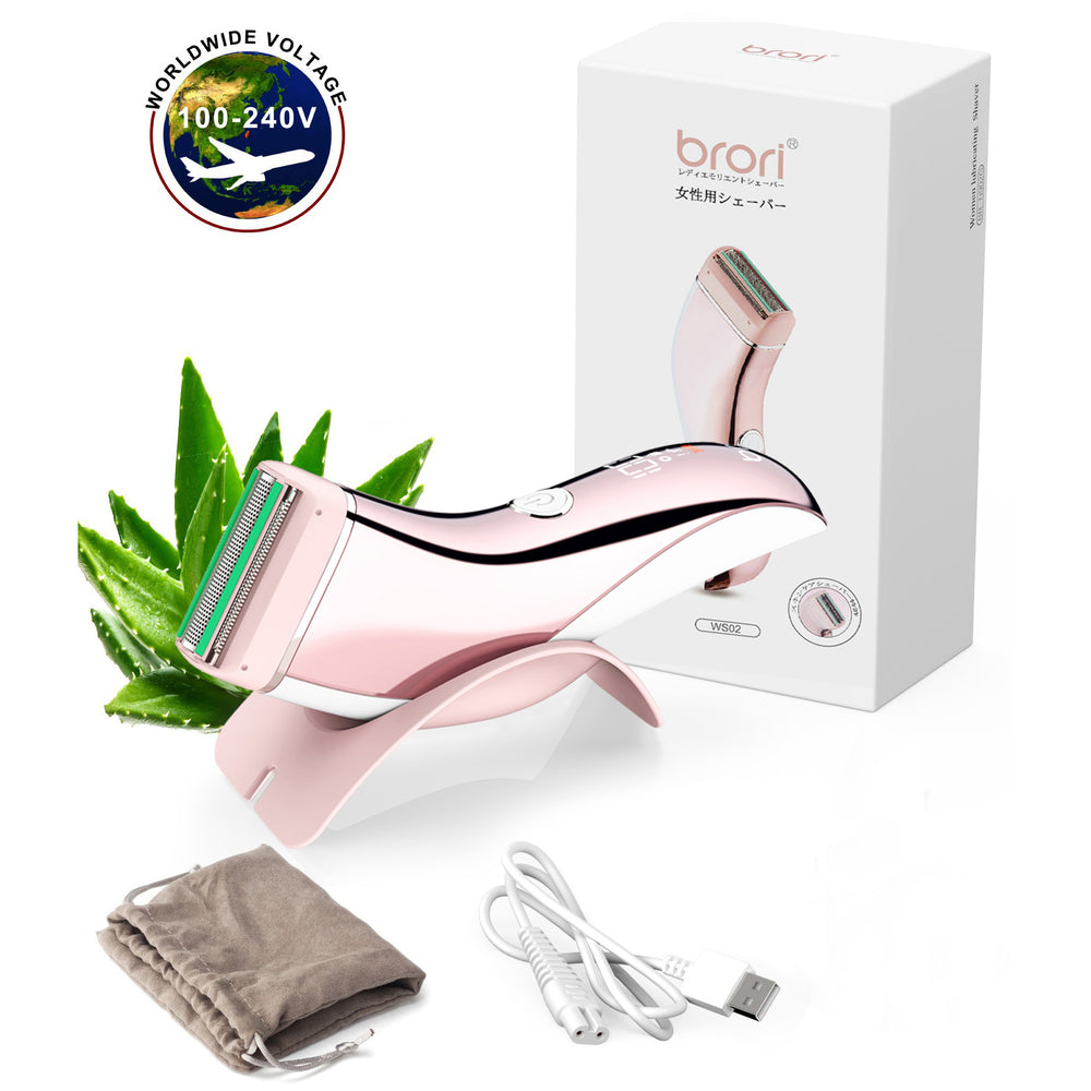 Ready-to-ship amazon moisturizing blade women's shaver, washable epilator, body hair trimmer, eyebrow razor