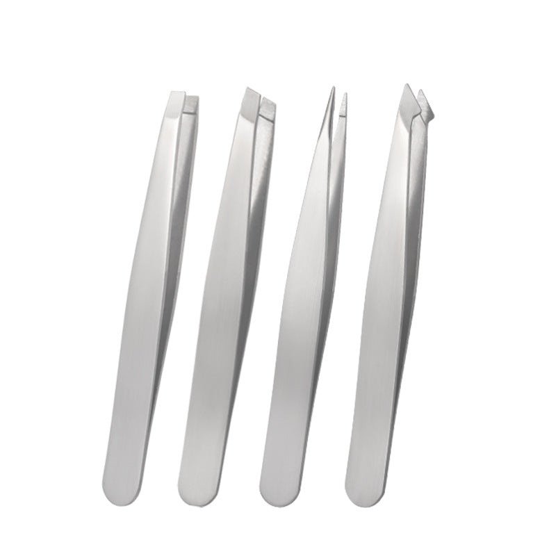 Eyebrow clip, eyebrow trimming pliers, beard plucking pliers, eyebrow pliers, small tweezers, stainless steel plucking clip, flat oblique eyebrow clip
