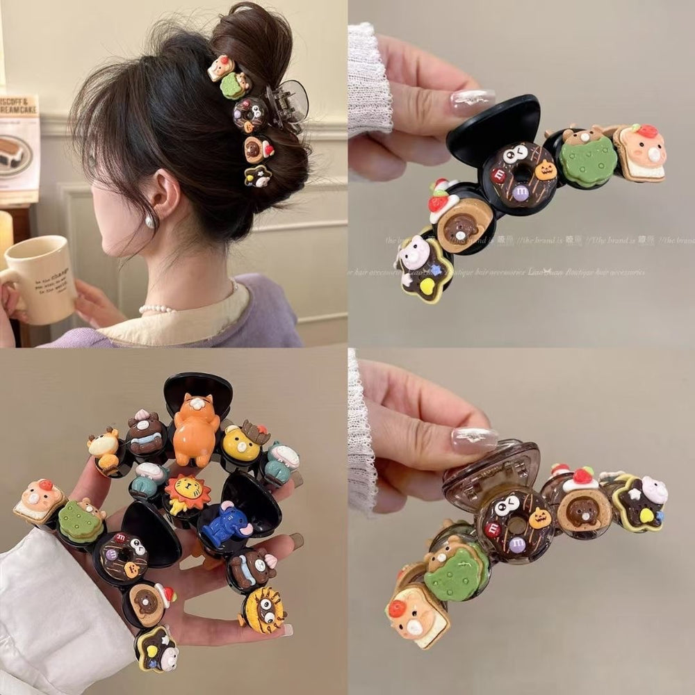 Cute cartoon claw clip for women, 2025 summer new arrival, high-end style, back of head elegant hair styling clip, animal hair clip for women