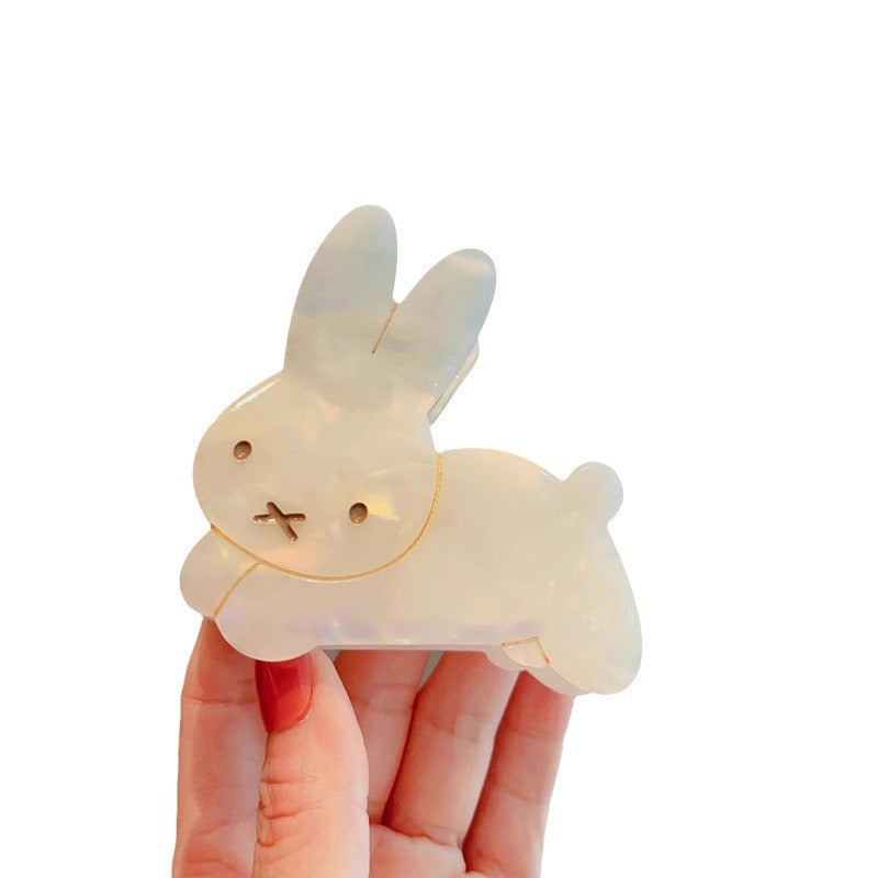 Sweetheart milk rabbit ~ cute acetic acid rabbit clip gentle girl heart hair clip home girl same style new hair accessories