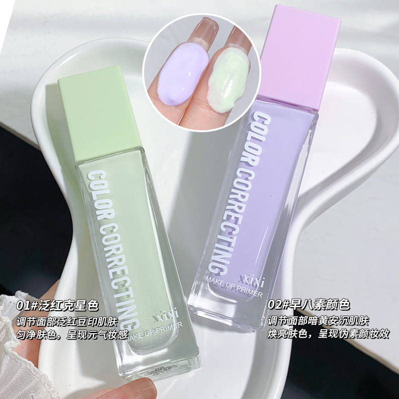 Xixi clear isolation cream makeup primer hydrating concealer oil control brightening modify skin color invisible pores makeup primer