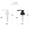 Ready-to-ship 32mm white lotion pump with press-down nozzle. threaded shampoo, body wash, conditioner dispenser - plastic pump