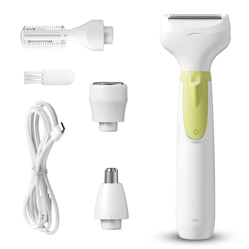 electric shaver for women's private parts, multi-functional four-in-one hair removal device, full body washable hair removal device