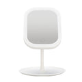 Led makeup mirror - student dorm lighted vanity mirror - desktop tabletop dressing mirror with plastic storage - home table decor