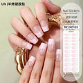 Zhengxiang personalized french gel manicure stickers uv phototherapy semi-cured gel nail stickers gel nail manicure stickers