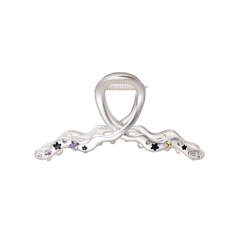 Sweet and cool y2k oversized star gripper shark clip back of head hair gripper hair clip for women 2024 new hair accessories headwear
