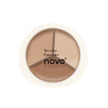 Novo lightweight & hydrating tri-color concealer palette - moisturizing, non-caking, covers blemishes, dark spots, and tear troughs