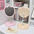 Tulip makeup mirror - desktop/standable mirror with jewelry storage - perfect for dorms, plastic home mirror, vanity mirror