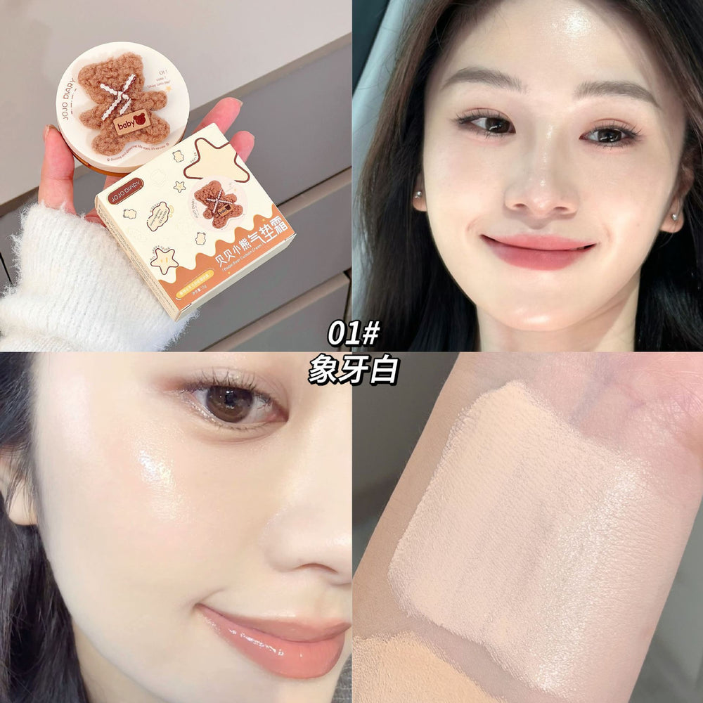 Jojo diary beibei bear cushion cream concealer waterproof not easy to remove makeup delicate and compliant creamy skin foundation cream