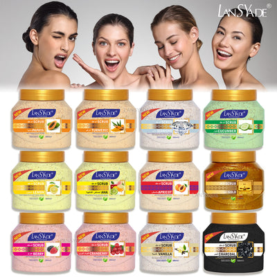 24k gold scrub brightening moisturizing cleansing papaya scrub turmeric exfoliating chicken skin foreign trade 500g