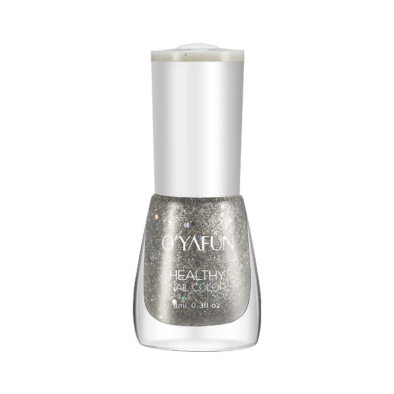 New ouyafei water-based nail polish, no baking required, quick-drying, peelable, 8ml, student-friendly clear top coat, wholesale