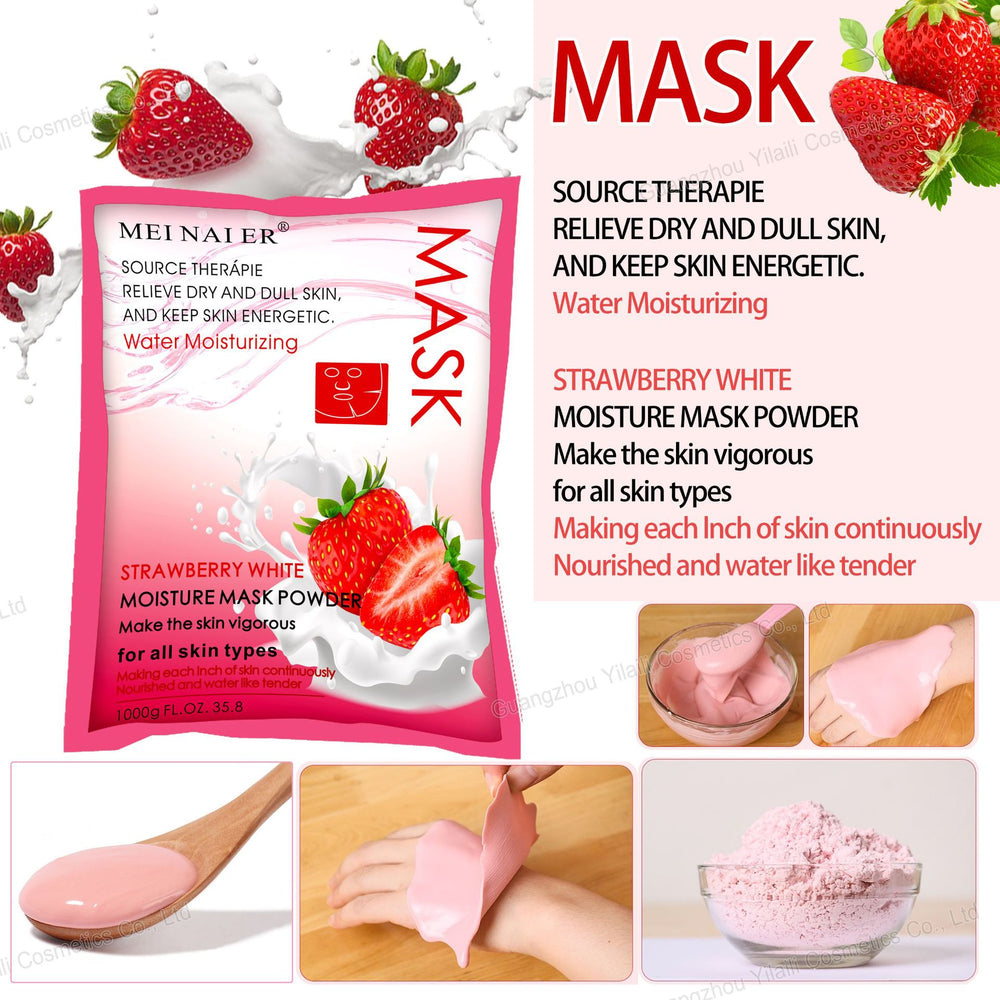 menair strawberry hydrating and moisturizing soft mask powder nourishing brightening shrinking pores skin care mask powder wholesale