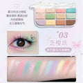 Novo illusion color eyeshadow palette - women's low saturation shimmer & matte earth tones macaron 12-color eyeshadow