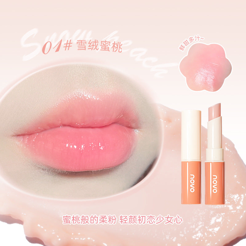 Novo colorful makeup: transformable lipstick - hydrating, moisturizing, exfoliating, reduces lip lines, warm-sensitive color changing lipstick