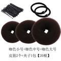 Set of donut hair styling tools - korean style donut bun maker for braided and updo hairstyles