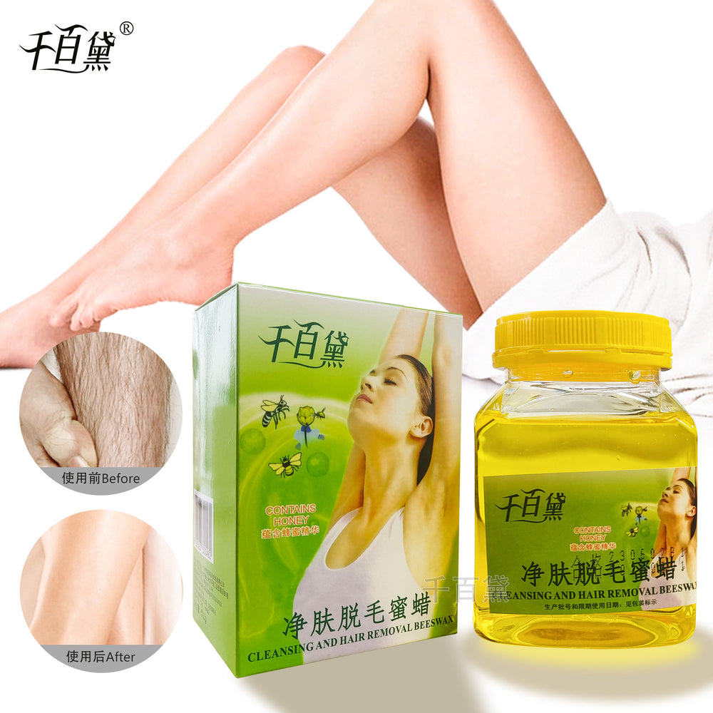 Qianbaidai water-based skin cleansing hair removal wax soothing cleansing armpit arm body hair removal beeswax wholesale