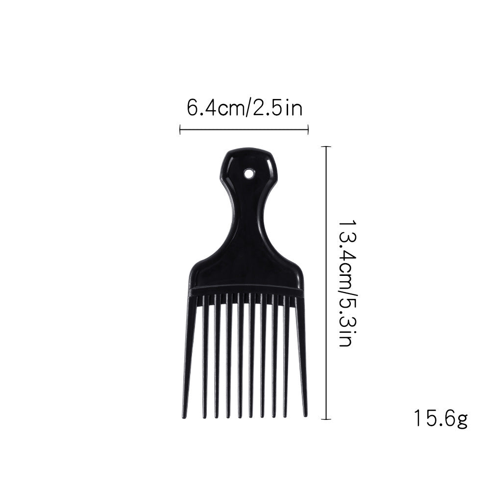oil head styling comb, plastic fist comb, black hair salon beauty comb, printed logo
