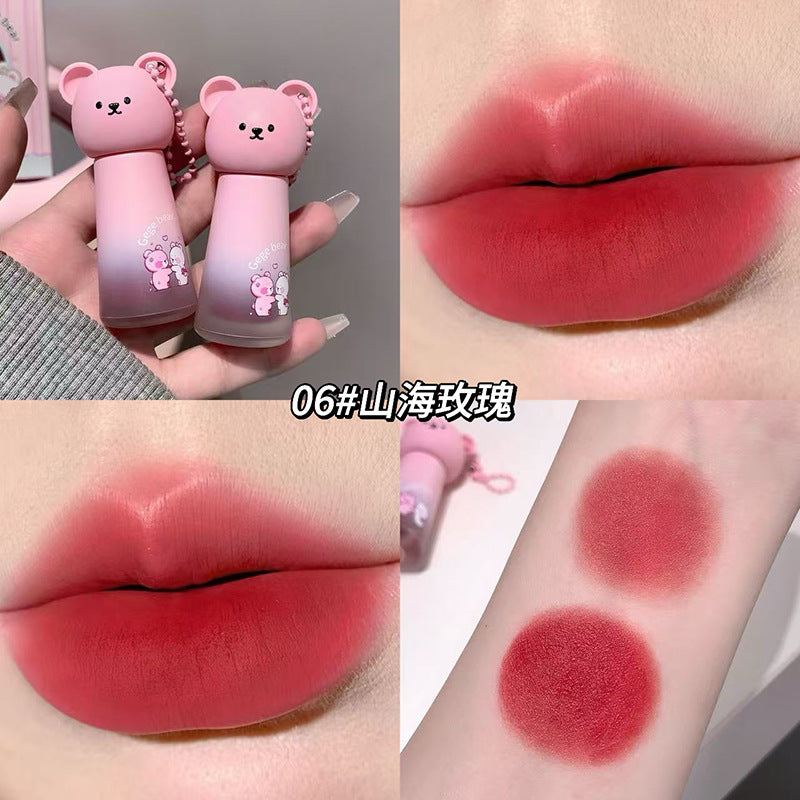 Gege bear makeup - soft matte lip clay: velvety, matte, highly pigmented, non-drying, waterproof, and whitening lip glaze