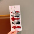 Blue and silver hairpin, sweet and cool style, girl's broken hair, bangs clip, makeup clip, hairpin, back of the head clip, high-end headwear