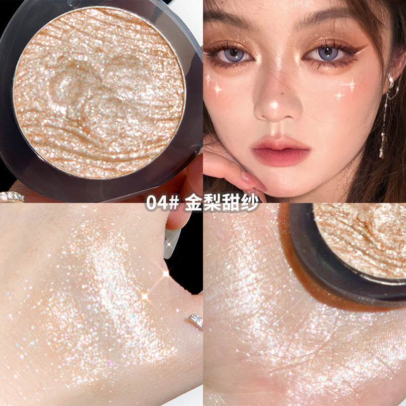 Xixi yuechi dark highlight powder palette potato puree texture pearlescent diamond fine shimmer brightening silkworm single color eyeshadow
