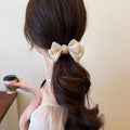 Sweet black bows ball head clip popular new arrivalelegant hair clip female back of head clip headwear clip