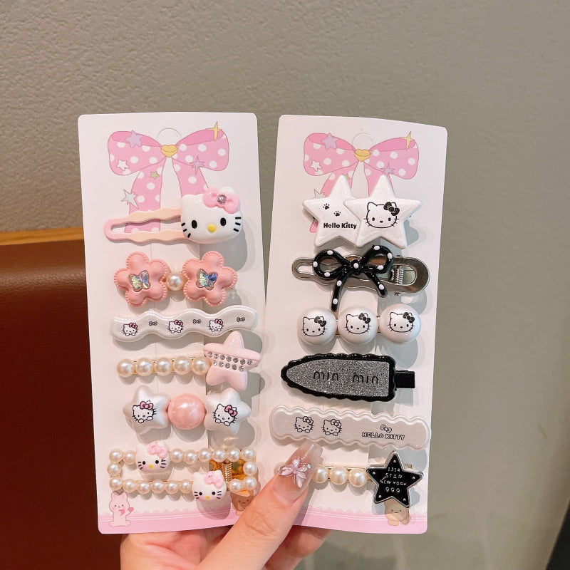 New arrivalcolorful hair clip for women new arrivalcute side bangs clip broken hair clip sweet one-word clip cartoon kids hair accessories