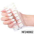 Zhengxiang customized french gel nail art stickers ice transparent solid color ins cross-border uv phototherapy semi-cured nail stickers wholesale