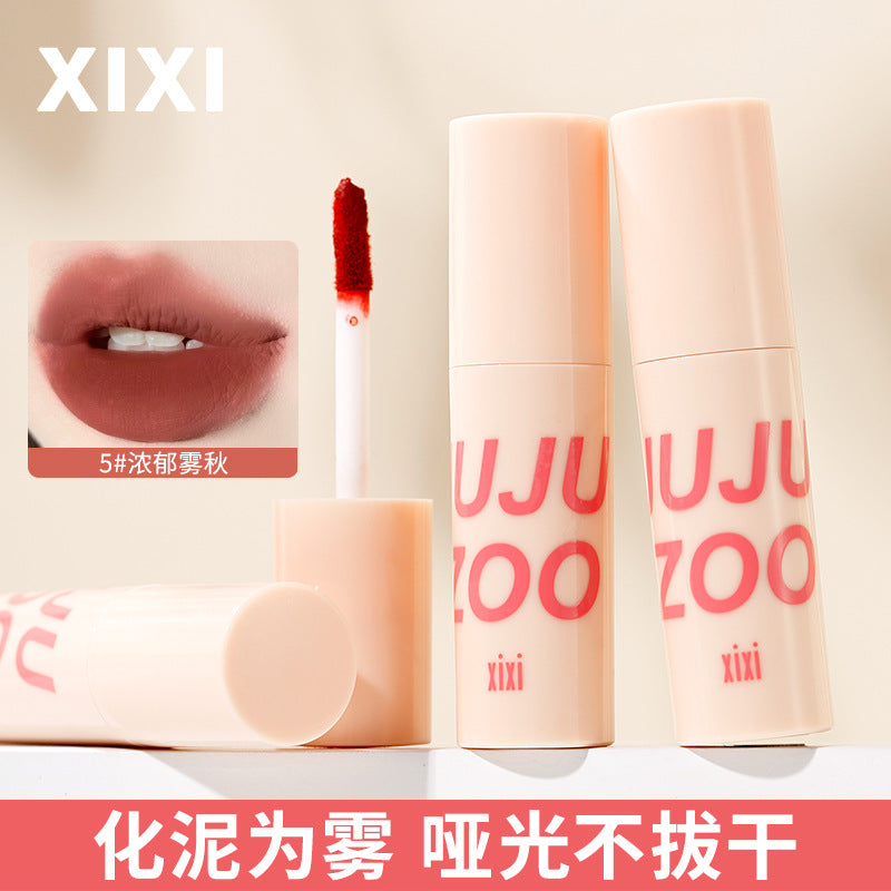 Xixi muyun mist lip mud lip glaze for women matte matte waterproof not easy to fade non-stick cup no makeup white lipstick
