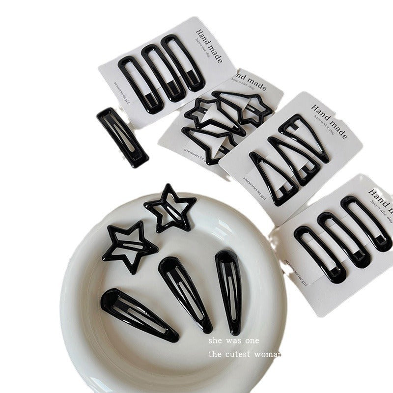 Glossy star hair clip for girls 2024new arrival side clip bangs clip broken hair storage clip casualbb clip hair accessories