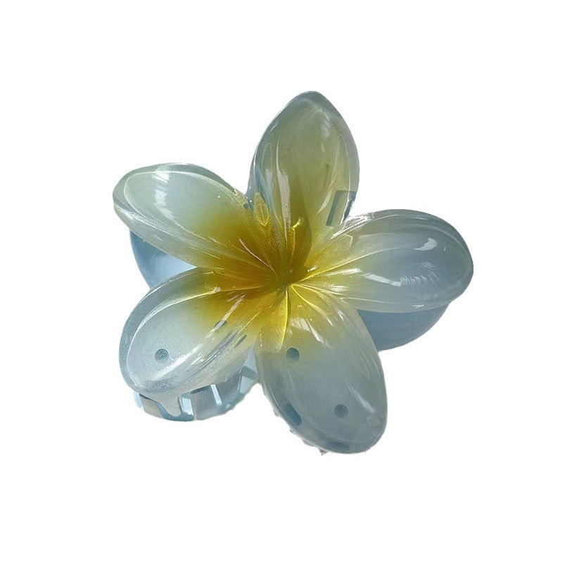 Summer romantic plumeria shape cross-border hair clip for women fashion in flower hair clip back of head hair accessory clip