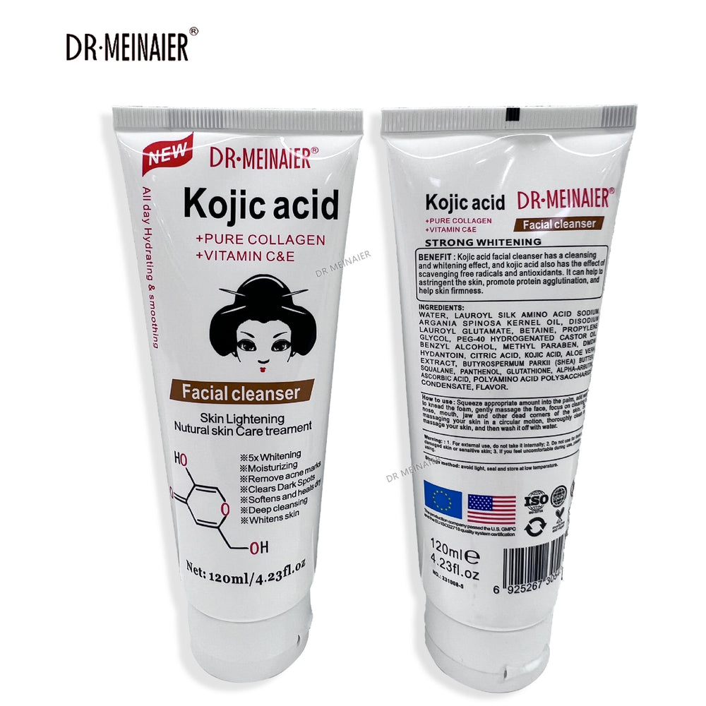 kojic acid brightening facial cleanser - hydrating, moisturizing, oil control, skin repair, deep cleansing face wash - wholesale for export