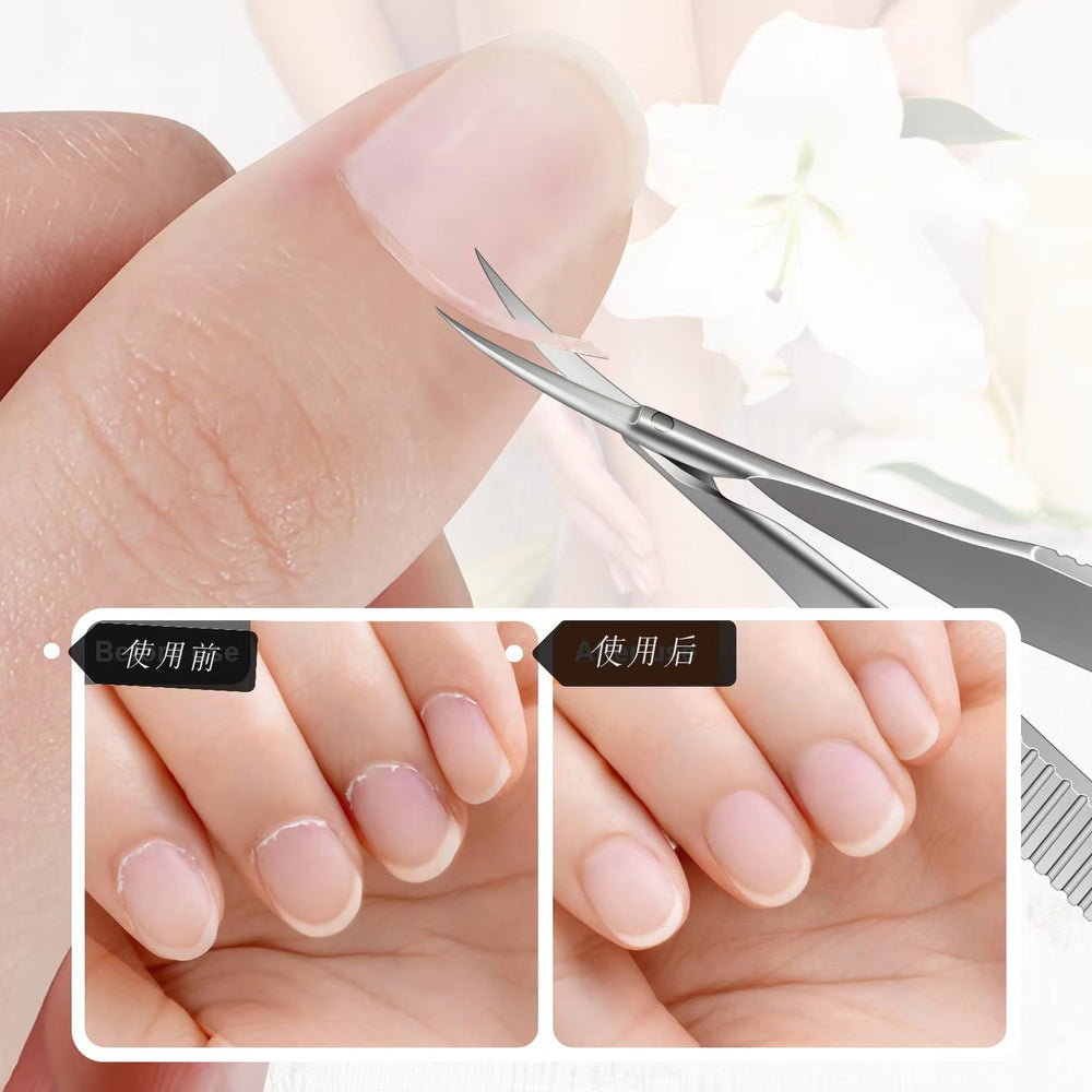 Factory direct, ready-to-ship cuticle nippers with a flat handle, russian-style dovetail design, multi-functional manicure tools, small blade curved cuticle scissors
