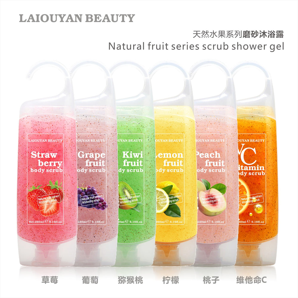 scrub shower gel brightening moisturizing exfoliating fruit fragrance scrub shower gel body wash