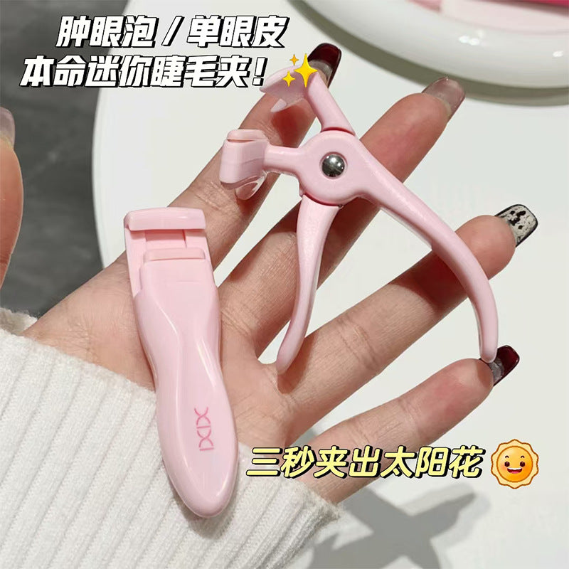 Xixi frameless wide-angle partial eyelash curler set - natural curl, long-lasting hold, sunflower eyelash applicator