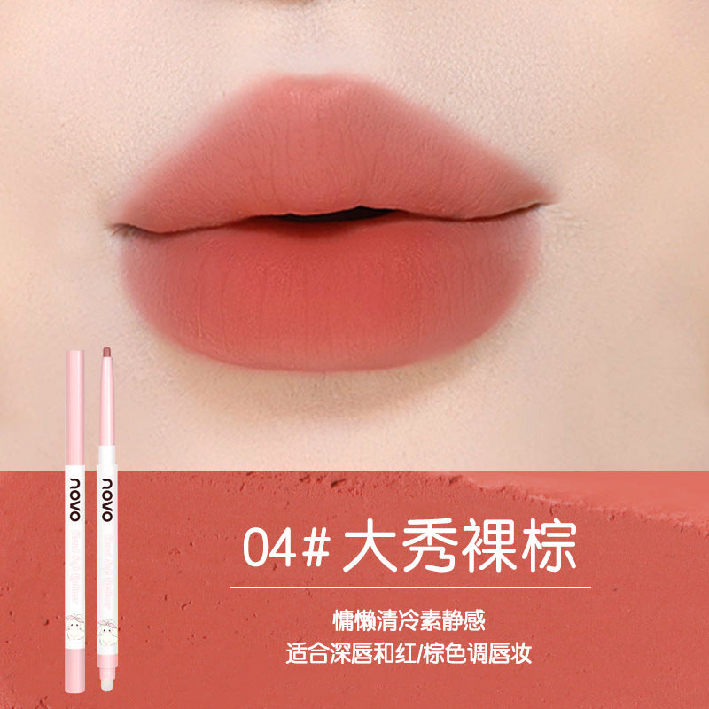 Novo cloud soft sculpting double-ended lip liner - women's lip contouring, matte, waterproof, long-lasting, lip primer & lipstick base
