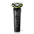 Magnetic suction rotary 3-blade beard trimmer electric shaver - fully washable, ultra-clean, high-value electric shaver for men