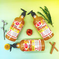 turmeric scrub shower gel 500ml - rich lather, refreshing, moisturizing body wash with carrot extract - export quality