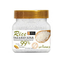 square bottle rice scrub to remove dead skin, clean fruit scrub to remove chicken skin, rose exfoliating cream 350g