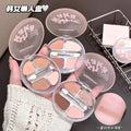 Makeup kakashow smart four-color lying silkworm palette for women matte pearlescent fine shimmer stereo brightening multi-functional eye shadow palette